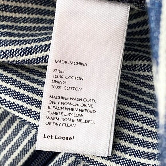 KATE SPADE SATURDAY WHITE NAVY STRIPED NAUTICAL FRONT SLIT MINI SKIRT - 8 - Picture 10 of 10